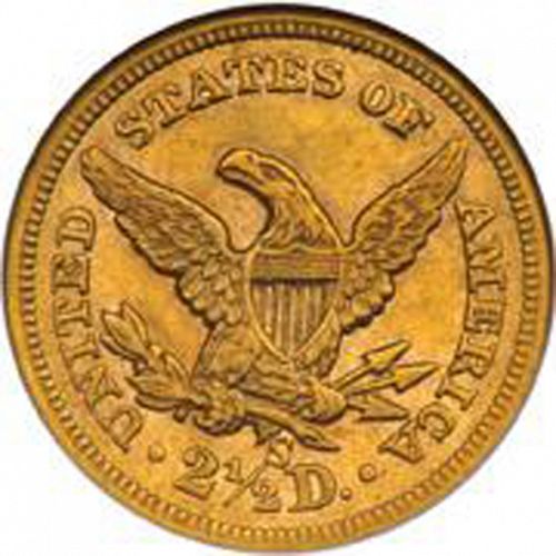 2 dollar 50 Reverse Image minted in UNITED STATES in 1863S (Coronet Head)  - The Coin Database