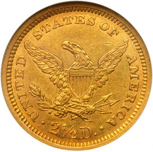 2 dollar 50 Reverse Image minted in UNITED STATES in 1866 (Coronet Head)  - The Coin Database