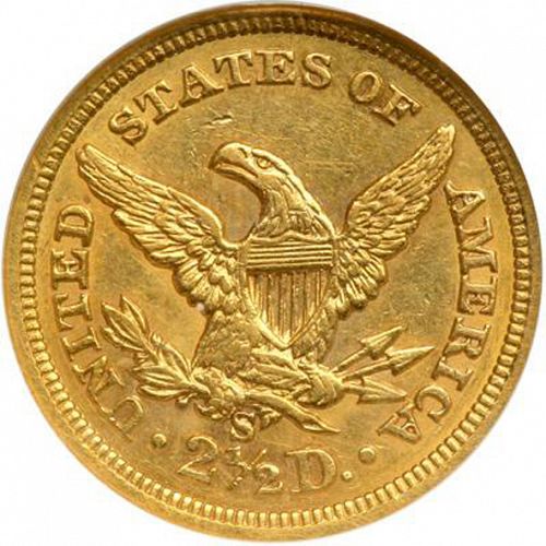 2 dollar 50 Reverse Image minted in UNITED STATES in 1866S (Coronet Head)  - The Coin Database