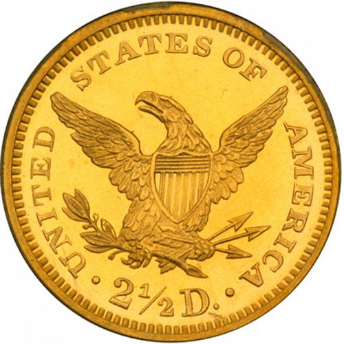 2 dollar 50 Reverse Image minted in UNITED STATES in 1872 (Coronet Head)  - The Coin Database