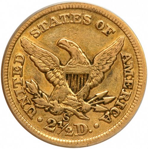 2 dollar 50 Reverse Image minted in UNITED STATES in 1872S (Coronet Head)  - The Coin Database