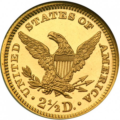 2 dollar 50 Reverse Image minted in UNITED STATES in 1879 (Coronet Head)  - The Coin Database