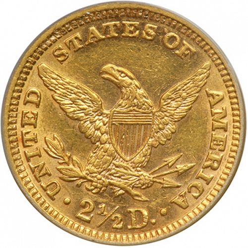 2 dollar 50 Reverse Image minted in UNITED STATES in 1887 (Coronet Head)  - The Coin Database
