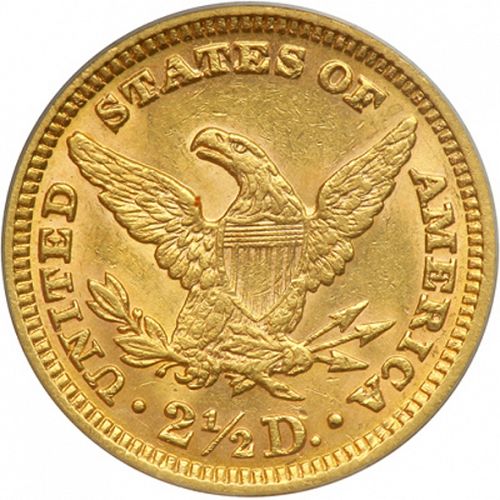 2 dollar 50 Reverse Image minted in UNITED STATES in 1888 (Coronet Head)  - The Coin Database