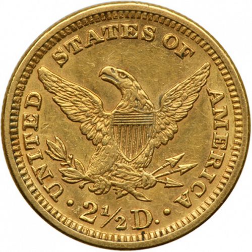 2 dollar 50 Reverse Image minted in UNITED STATES in 1889 (Coronet Head)  - The Coin Database