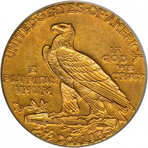 2 dollar 50 Reverse Image minted in UNITED STATES in 1910 (Indian Head)  - The Coin Database