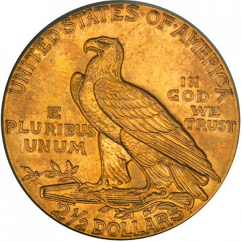 2 dollar 50 Reverse Image minted in UNITED STATES in 1911 (Indian Head)  - The Coin Database