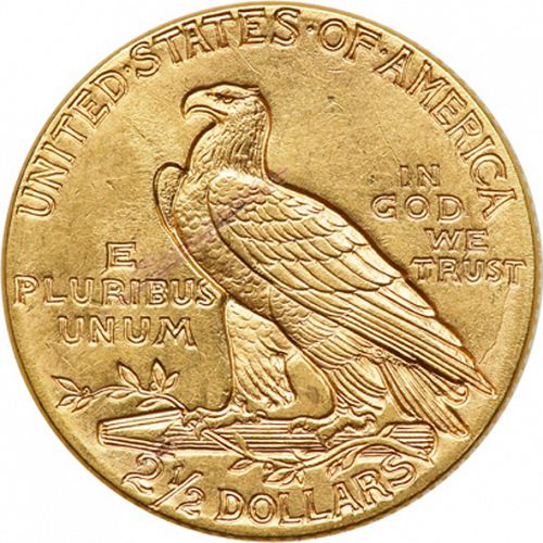2 dollar 50 Reverse Image minted in UNITED STATES in 1913 (Indian Head)  - The Coin Database