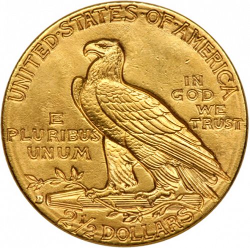 2 dollar 50 Reverse Image minted in UNITED STATES in 1914D (Indian Head)  - The Coin Database