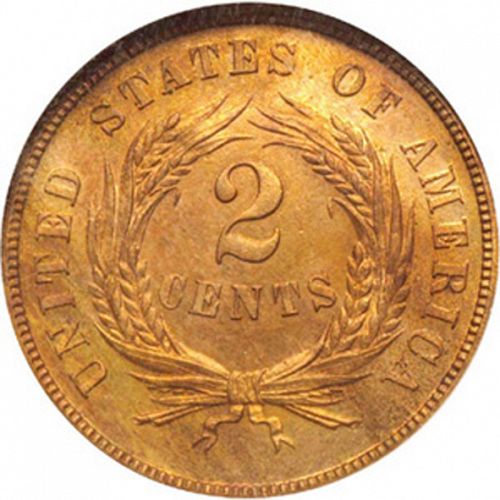 2 cent Reverse Image minted in UNITED STATES in 1867   - The Coin Database