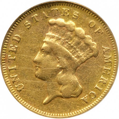 3 dollar Obverse Image minted in UNITED STATES in 1881 (Gold 3$)  - The Coin Database