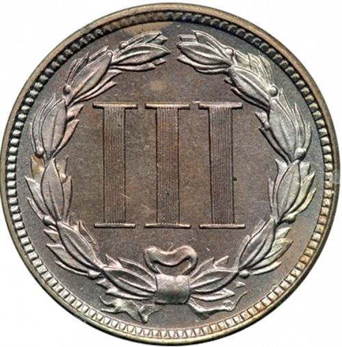 3 cent Reverse Image minted in UNITED STATES in 1878   - The Coin Database