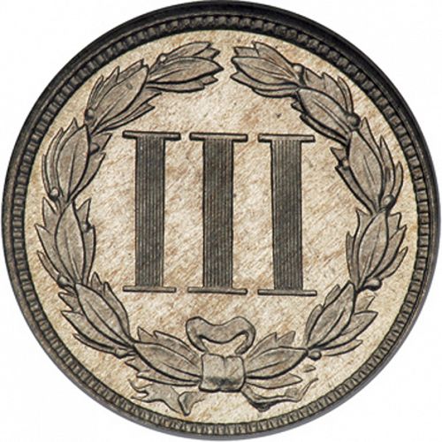 3 cent Reverse Image minted in UNITED STATES in 1882   - The Coin Database