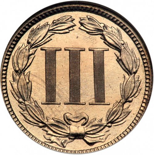 3 cent Reverse Image minted in UNITED STATES in 1888   - The Coin Database