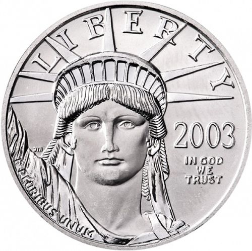 Bullion Obverse Image minted in UNITED STATES in 2003 (American Eagle -  Platinum 50 $)  - The Coin Database