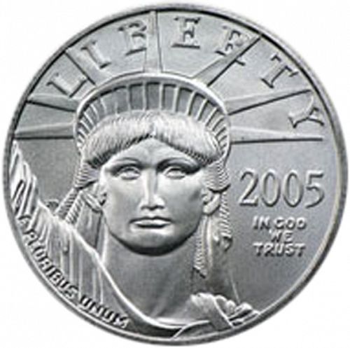 Bullion Obverse Image minted in UNITED STATES in 2005 (American Eagle -  Platinum 50 $)  - The Coin Database