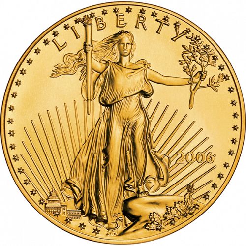 Bullion Obverse Image minted in UNITED STATES in 2006 (American Eagle -  Gold 50 $)  - The Coin Database