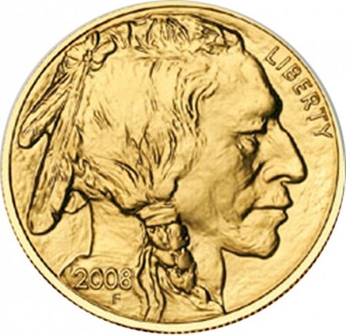 Bullion Obverse Image minted in UNITED STATES in 2008 (Gold Buffalo -  Gold 50 $)  - The Coin Database