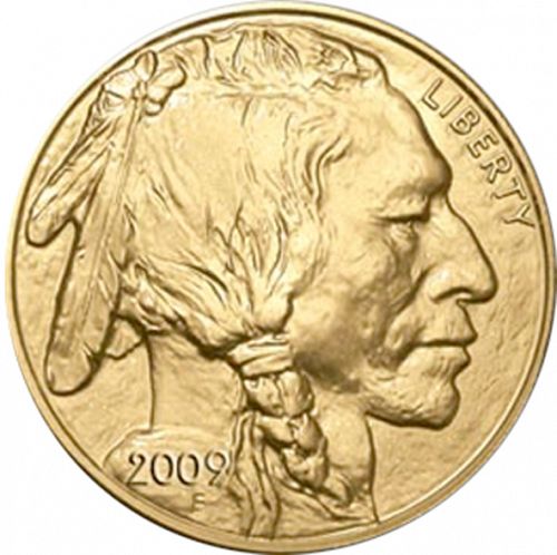Bullion Obverse Image minted in UNITED STATES in 2009 (Gold Buffalo -  Gold 50 $)  - The Coin Database