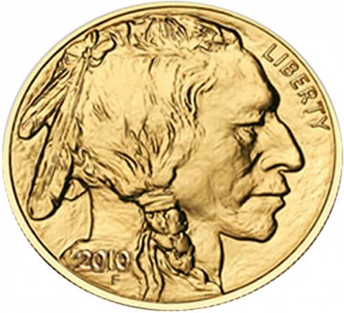 Bullion Obverse Image minted in UNITED STATES in 2010 (Gold Buffalo -  Gold 50 $)  - The Coin Database