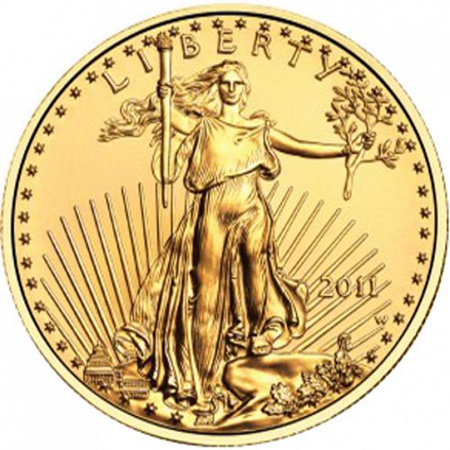 Bullion Obverse Image minted in UNITED STATES in 2011 (American Eagle -  Gold 50 $)  - The Coin Database