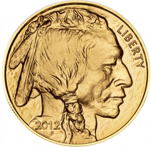 Bullion Obverse Image minted in UNITED STATES in 2012 (Gold Buffalo -  Gold 50 $)  - The Coin Database