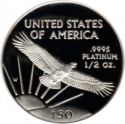 Bullion Reverse Image minted in UNITED STATES in 1997W (American Eagle -  Gold 50 $)  - The Coin Database