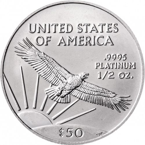 Bullion Reverse Image minted in UNITED STATES in 2003 (American Eagle -  Platinum 50 $)  - The Coin Database