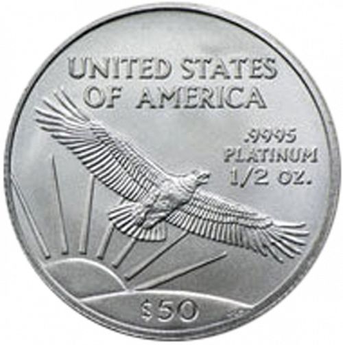 Bullion Reverse Image minted in UNITED STATES in 2005 (American Eagle -  Platinum 50 $)  - The Coin Database