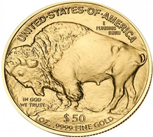 Bullion Reverse Image minted in UNITED STATES in 2007 (Gold Buffalo -  Gold 50 $)  - The Coin Database