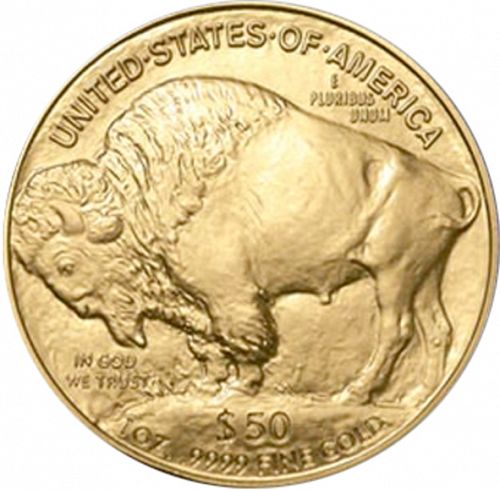 Bullion Reverse Image minted in UNITED STATES in 2009 (Gold Buffalo -  Gold 50 $)  - The Coin Database