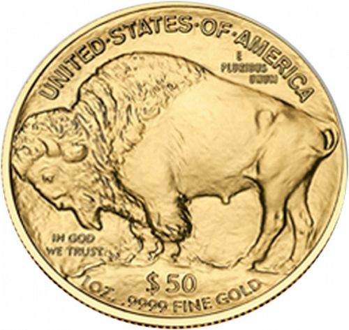 Bullion Reverse Image minted in UNITED STATES in 2011 (Gold Buffalo -  Gold 50 $)  - The Coin Database