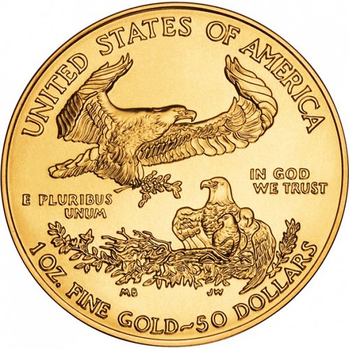 Bullion Reverse Image minted in UNITED STATES in 2012 (American Eagle -  Gold 50 $)  - The Coin Database