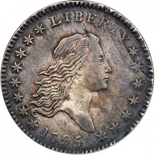 50 cent Obverse Image minted in UNITED STATES in 1795 (Flowing Hair)  - The Coin Database