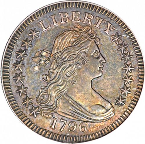 50 cent Obverse Image minted in UNITED STATES in 1796 (Draped Bust - Small eagle reverse)  - The Coin Database