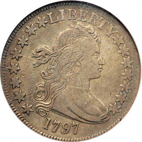 50 cent Obverse Image minted in UNITED STATES in 1797 (Draped Bust - Small eagle reverse)  - The Coin Database