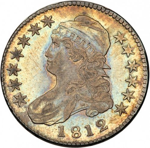 50 cent Obverse Image minted in UNITED STATES in 1812 (Liberty Cap)  - The Coin Database