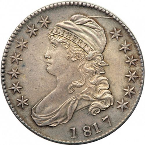 50 cent Obverse Image minted in UNITED STATES in 1817 (Liberty Cap)  - The Coin Database
