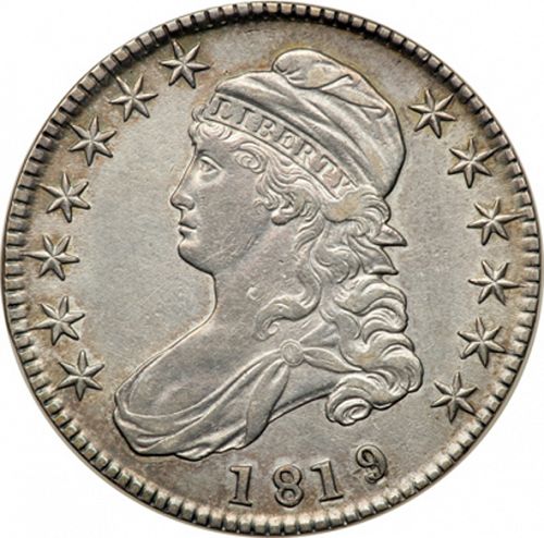 50 cent Obverse Image minted in UNITED STATES in 1819 (Liberty Cap)  - The Coin Database