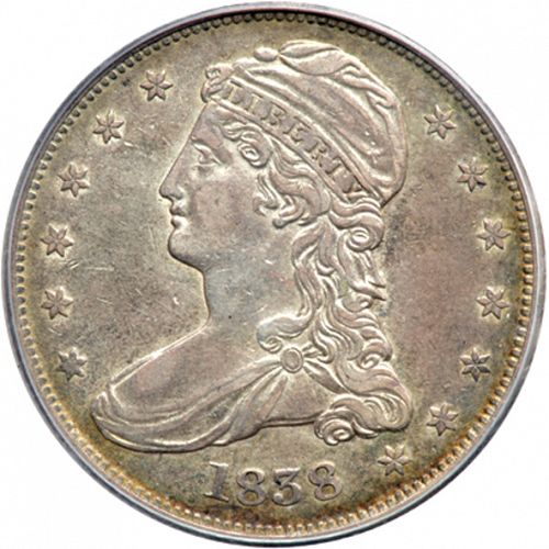 50 cent Obverse Image minted in UNITED STATES in 1838 (Liberty Cap - 