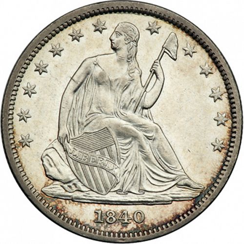 50 cent Obverse Image minted in UNITED STATES in 1840 (Seated Liberty)  - The Coin Database