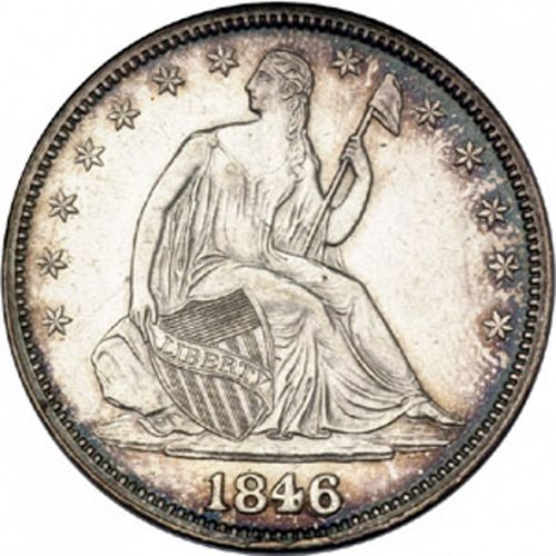 50 cent Obverse Image minted in UNITED STATES in 1846 (Seated Liberty)  - The Coin Database