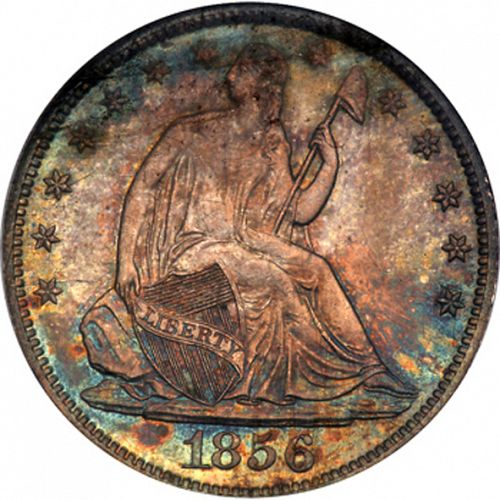 50 cent Obverse Image minted in UNITED STATES in 1856O (Seated Liberty - Arrows at date removed)  - The Coin Database