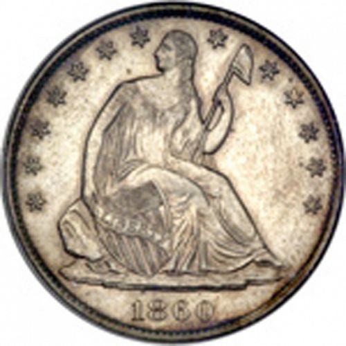 50 cent Obverse Image minted in UNITED STATES in 1860S (Seated Liberty - Arrows at date removed)  - The Coin Database