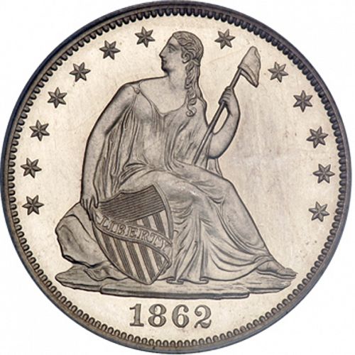 50 cent Obverse Image minted in UNITED STATES in 1862 (Seated Liberty - Arrows at date removed)  - The Coin Database