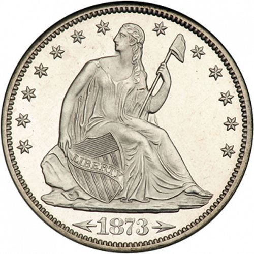 50 cent Obverse Image minted in UNITED STATES in 1873 (Seated Liberty - Arrows at date)  - The Coin Database