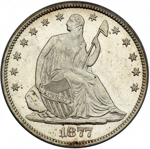 50 cent Obverse Image minted in UNITED STATES in 1877CC (Seated Liberty - Arrows at date removed)  - The Coin Database