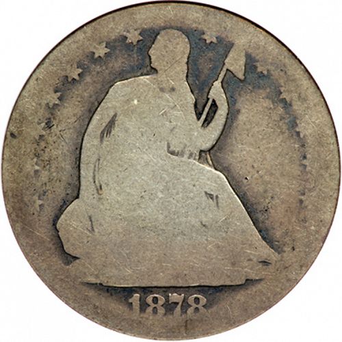 50 cent Obverse Image minted in UNITED STATES in 1878CC (Seated Liberty - Arrows at date removed)  - The Coin Database