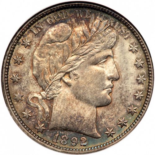 50 cent Obverse Image minted in UNITED STATES in 1892O (Barber)  - The Coin Database