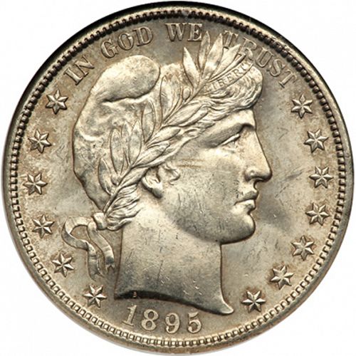 50 cent Obverse Image minted in UNITED STATES in 1895S (Barber)  - The Coin Database